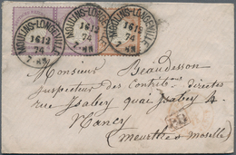 Deutsches Reich - Brustschild: 1872, 2 Kleine Damenbriefe Aus Lothringen Mit 1/4 Gr Violett Im Paar - Unused Stamps