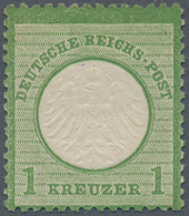 Deutsches Reich - Brustschild: 1872, 1 Kr. Kleiner Schild Gelblichgrün, Postfrisch Mit Originalgummi - Ungebraucht