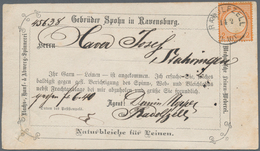 Deutsches Reich - Brustschild: 1872, Kleiner Schild 2 Kr. Rotorange Mit K1 "RADOLFZELL 14 2" (wohl 1 - Ungebraucht