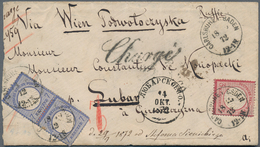 Deutsches Reich - Brustschild: 1872, Chargé Auslandsbrief Frankiert Mit Senkrechtem Paar 7 Kreuzer U - Unused Stamps
