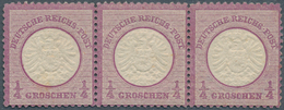 Deutsches Reich - Brustschild: 1872, 1/4 Gr. 'Großer Brustschild', Postfrisch, Etwas Dezentriert, Ab - Neufs