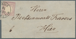 Deutsches Reich - Brustschild: 1872, ¼ Gr. Großer Schild Als Einzelfrankatur Auf Ortsbrief Von "WIES - Neufs