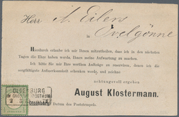 Deutsches Reich - Brustschild: 1872, Grosser Schild 1/3 Gr. (dunkel)grün Auf Vordruck-Vertreter-Kart - Ungebraucht