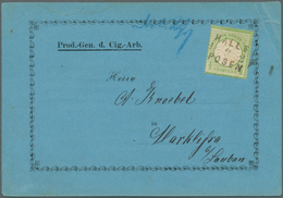 Deutsches Reich - Brustschild: 1872, Grosser Schild 1/3 Gr. Gelbgrün Auf Blauer Vordruck-Vertreter-K - Unused Stamps