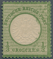 Deutsches Reich - Brustschild: 1872, 1/3 Groschen Dunkelgrünlicholiv, Großer Schild. Die Postfrische - Neufs