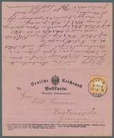 Deutsches Reich - Brustschild: 1874, Zusammenhängende Rückantwort-Formular-Postkarte, Beide Teile Je - Neufs