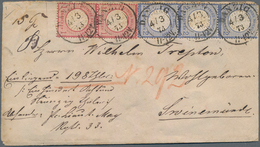 Deutsches Reich - Brustschild: 1872, 1 Gr Karmin Großer Schild Im Senkr. Paar Und 2 Gr Ultramarin De - Unused Stamps
