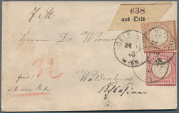 Deutsches Reich - Brustschild: 1873, Kleiner Paketbegleitgbrief Mit 1 Und 2 1/2 Groschen Großer Brus - Unused Stamps