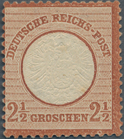 Deutsches Reich - Brustschild: 1872, 2½ Groschen Rötlichbraun, Großer Schild. Die Ungebrauchte Marke - Neufs