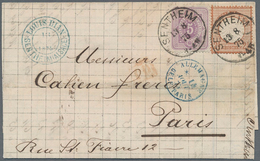 Deutsches Reich - Brustschild: 1875, 2 1/2 Gr Rotbraun Brustschild U. 5 Pfennige Violett, Portogerec - Neufs