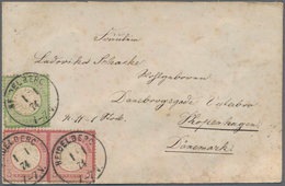 Deutsches Reich - Brustschild: 1872, 1 Kr Grün Mit 2 Stück 3 Kr Rot, Großer Brustschild Auf Auslands - Neufs
