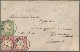 Deutsches Reich - Brustschild: 1872, 1 Kr Grün Mit 2 Stück 3 Kr Rot, Großer Brustschild Auf Auslands - Unused Stamps