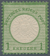Deutsches Reich - Brustschild: 1872, 1 Kreuzer Dunkelgrünlicholiv, Großer Schild, Postfrisch In Typi - Neufs