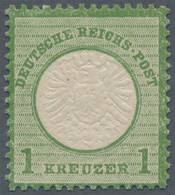 Deutsches Reich - Brustschild: 1872, 1 Kreuzer Dunkelgrünlicholiv, Großer Schild, Postfrisch In Typi - Ungebraucht