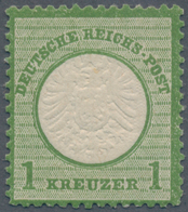 Deutsches Reich - Brustschild: 1872, 1 Kr Gr. Schild In Tiefer B-Farbe, Einwandfrei Postfrisch Mit F - Neufs