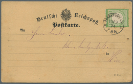 Deutsches Reich - Brustschild: 1874, Ortskarte In FRANKFURT A. MAIN Einzelfrankatur 1 Kreuzer In Dun - Ungebraucht