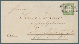 Deutsches Reich - Brustschild: 1872, 1 Kr. Grausmaragdgrün Großer Schild Mit Ra3 „FRANKFURT A.M. POS - Unused Stamps
