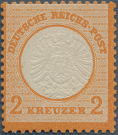 Deutsches Reich - Brustschild: 1872, 2 Kr. Orange, Großer Schild. Die Ungebrauchte Marke Mit Origina - Ungebraucht