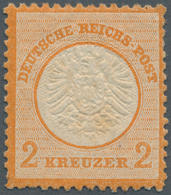 Deutsches Reich - Brustschild: 1872, Großer Schild 2 Kreuzer Gelblichorange, Ungebraucht Mit Origina - Neufs