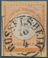 Deutsches Reich - Brustschild: 1872, 2 Kr. Orange Großer Schild, Auf Luxus-Briefstück, Annähernd Vol - Neufs