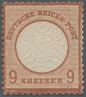 Deutsches Reich - Brustschild: 1872, 9 Kr. Rötlichbraun, Großer Schild, Postfrisch. Die Marke Ist Gu - Neufs