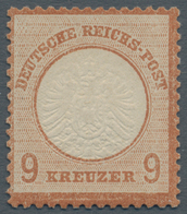 Deutsches Reich - Brustschild: 1872, 9 Kr. Rötlichbraun, Großer Schild. Die Ungebrauchte Marke Mit E - Neufs