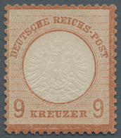 Deutsches Reich - Brustschild: 1872, 9 Kr. Rötlichbraun, Großer Schild. Die Ungebrauchte Marke Mit E - Unused Stamps