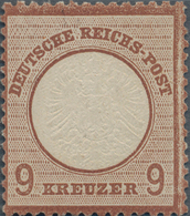 Deutsches Reich - Brustschild: 1872, 9 Kr. Rotbraun, Großer Schild. Die Ungebrauchte Marke Mit Teils - Neufs