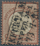 Deutsches Reich - Brustschild: 1872, 9 Kr. Lilabraun, Großer Schild Mit Dreizeiligem Rahmenstempel " - Neufs
