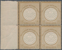 Deutsches Reich - Brustschild: 1872, 18 Groschen Postfrischer Ungefalteter Linker Luxusrand, Obere M - Unused Stamps