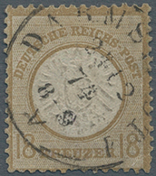 Deutsches Reich - Brustschild: 1872, 18 Kreuzer Hellgraubraun Großer Schild Sauber Und Zentral Entwe - Neufs