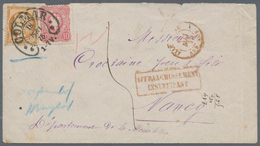 Deutsches Reich - Pfennige: 1875, 10 Pfge. Karmin Und Frankreich 40 C. Ceres (etwas Oxidiert) Mit Kl - Lettres & Documents