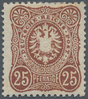 Deutsches Reich - Pfennige: 1875, 25 Pfge. Lilabraun, Farbrisch Und Gut Gezähnt, Ungebraucht Mit Fal - Lettres & Documents