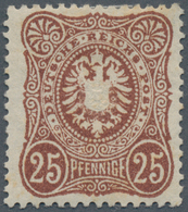 Deutsches Reich - Pfennige: 1875, 25 Pfge. Lilabraun, Farbrisch Und Gut Gezähnt, Ungebraucht Mit Fal - Covers & Documents