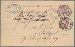 Deutsches Reich - Pfennige: 1879, Luxusstück Dieser Seltenen Farbe Auf 5 Pfg. Ganzsache Mit Stempel - Briefe U. Dokumente