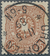 Deutsches Reich - Pfennig: 1880, 25 Pfg. Lebhaftbraunocker, Glasklar Zentrisch Gestempeltes Exemplar - Brieven En Documenten