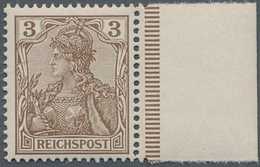 Deutsches Reich - Germania: 1900, 3 Pf. Postfrisches Zentriertes Rechtes Luxus Seitenrandstück, Unsi - Unused Stamps