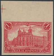 Deutsches Reich - Germania: 1900, 1 M. Reichspost, Ungezähntes Farbfrisches Luxusstück Mit Breitem B - Neufs