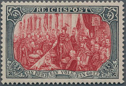 Deutsches Reich - Germania: 1900, 5 Mark Reichspost Type II Tadellos Postfrisch, Die Marke Ist Farbf - Neufs