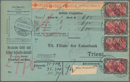 Deutsches Reich - Germania: 1900, 5 M Grünschwarz/bräunlichkarmin "Reichspost", Type I, Mit Nachmalu - Neufs