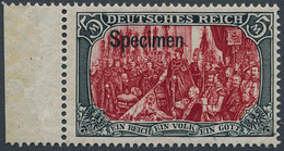 Deutsches Reich - Germania: 1902, 5 M. Reichsgründungsfeier Vom Linken Seitenrand, 26:17 Zähnungslöc - Neufs