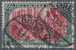 Deutsches Reich - Germania: 1902, 5 M. Grünschwarz/dunkelkarmin (karmin Bis Bräunlichlila Quarzend) - Unused Stamps