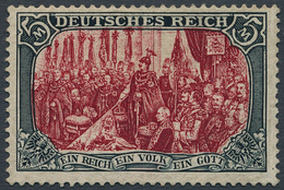 Deutsches Reich - Germania: 1902, 5 M. Reichsgründungsfeier Grünschwarz/dunkelkarmin Ungebraucht, So - Ungebraucht