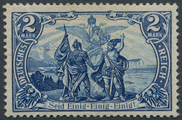 Deutsches Reich - Germania: 1902, 2 M. Nord Und Süd Schwarzblau Mit Lateinischer Inschrift Und 25:16 - Ungebraucht