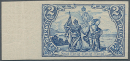 Deutsches Reich - Germania: 1902, 2 Mark Nord/Süd Blau Vom Linken Rand (11 Mm) Ungezähnt Ohne Wasser - Neufs