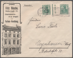 Deutsches Reich - Germania: 1911, 5 Pfg. Germania Mit Rechtem Rand Und HAN „5632.08” Als Zufrankatur - Neufs