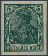 Deutsches Reich - Germania: 1915, 5 Pfg. Germania Mit Wasserzeichen Kreuze Und Ringe Ungebraucht, Al - Unused Stamps