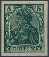 Deutsches Reich - Germania: 1915, 5 Pfg. Germania Mit Wasserzeichen Kreuze Und Ringe Ungebraucht, Al - Ungebraucht