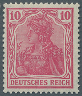 Deutsches Reich - Germania: 1915, 10 Pfg. Germania Kriegsdruck, Postfrisches, Völlig Einwandfreies, - Neufs