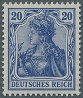 Deutsches Reich - Germania: 1915, Germania Kriegsdruck, 20 Pfg. Violettultramarin, Postfrisches Luxu - Ungebraucht